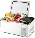 Car Refrigerator, Frozen Household Outdoor Small Fridge Freezer 12V/24V/220V Mini Portable Electric Coolers for Car, RV, Truck, Van, Boat, Home, Camping, Travel,18L