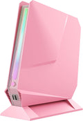 sinbun Mini Gaming PC, in-tel Core i9-9980HK(8C/16T, Max 4.8GHz), GeForce GTX1650 4G RGB Lights Gaming Computer, 16GB RAM 512GB SSD, Triple 4K Display, WiFi 6E BT 5.3, 1G LAN, Windows 11 Pro, Pink