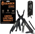 Gerber Gear Dime 12-in-1 Mini EDC Multitool - Needle Nose Pliers, Pocket Knife, Keychain, Bottle Opener - Gifts for Men, EDC Gear and Equipment - Black (Pack of 12)