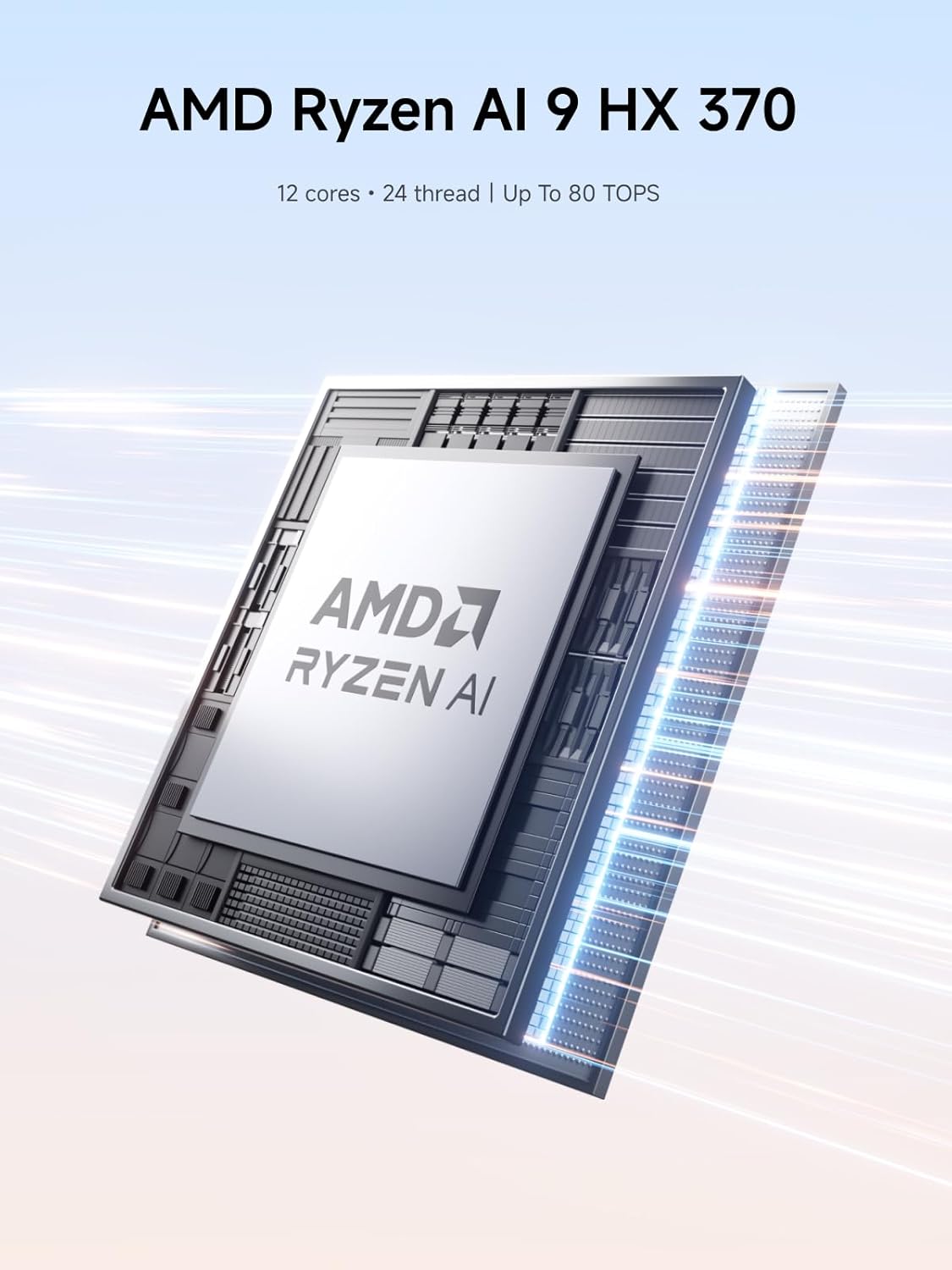 MINISFORUM Mini PC AI X1 Pro AMD Ryzen AI 9 HX370(12 Cores/24 Threads, up to 5.1GHz)&AMD Radeon 890M Mini Gaming Computer,64GB DDR5 1TB PCIe 4.0 SSD, 8K Quad Display,Dual 2.5 LAN/WiFi 7/BT5.4/Oculink