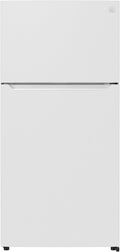 Kenmore 33' Top Mount Refrigerator with Freezer - Adjustable Shelving, Humidity-Controlled Crispers, Optional Ice Maker, LED Lighting, ENERGY STAR Certified, 25 cu. ft. Capacity - White