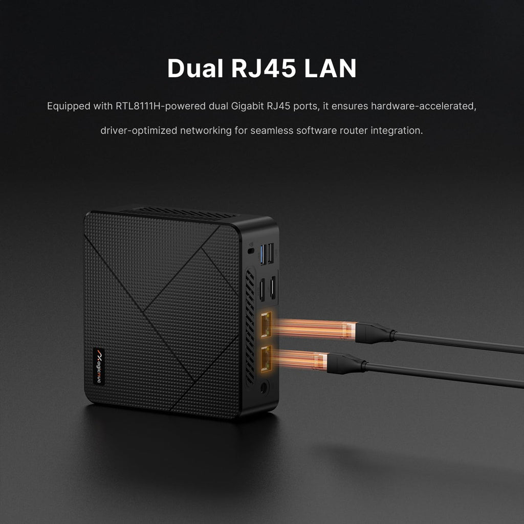 AS1 Mini Desktop Computer with Ryzen 5 3550H, 16GB DDR4, 512GB M.2 2280 SSD, Wi-Fi 5, BT 5.0, Triple Display 4K 60Hz Dual LAN Mini PC