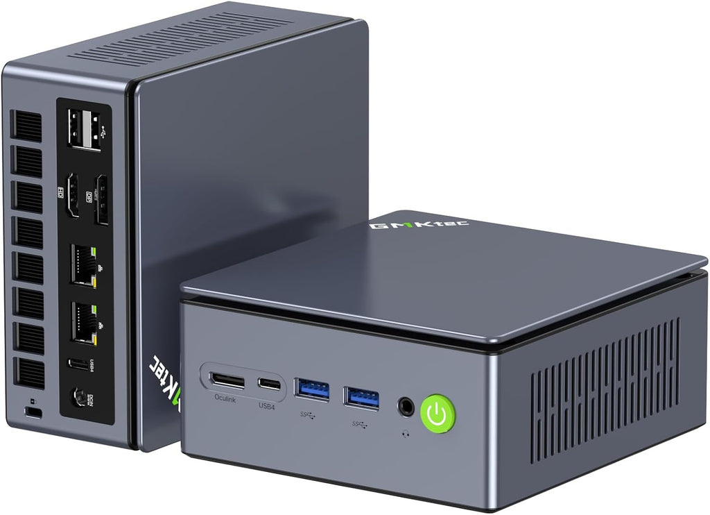 GMKtec Mini PC Gaming, M7 Ultra Ryzen 7 PRO 6850U 16GB DDR5 RAM + 512GB Hard Drive PCle SSD Oculink Dual NIC LAN 2.5G Desktop Computer, Dual USB4, HDMI 2.1, USB-C M7 Ultra 16+512