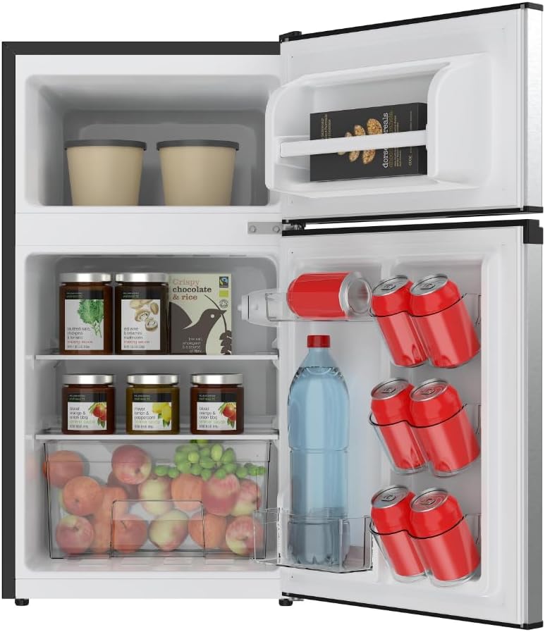 Frigidaire 3.2 Cu Ft Double Door Top Freezer Refrigerator, Stainless