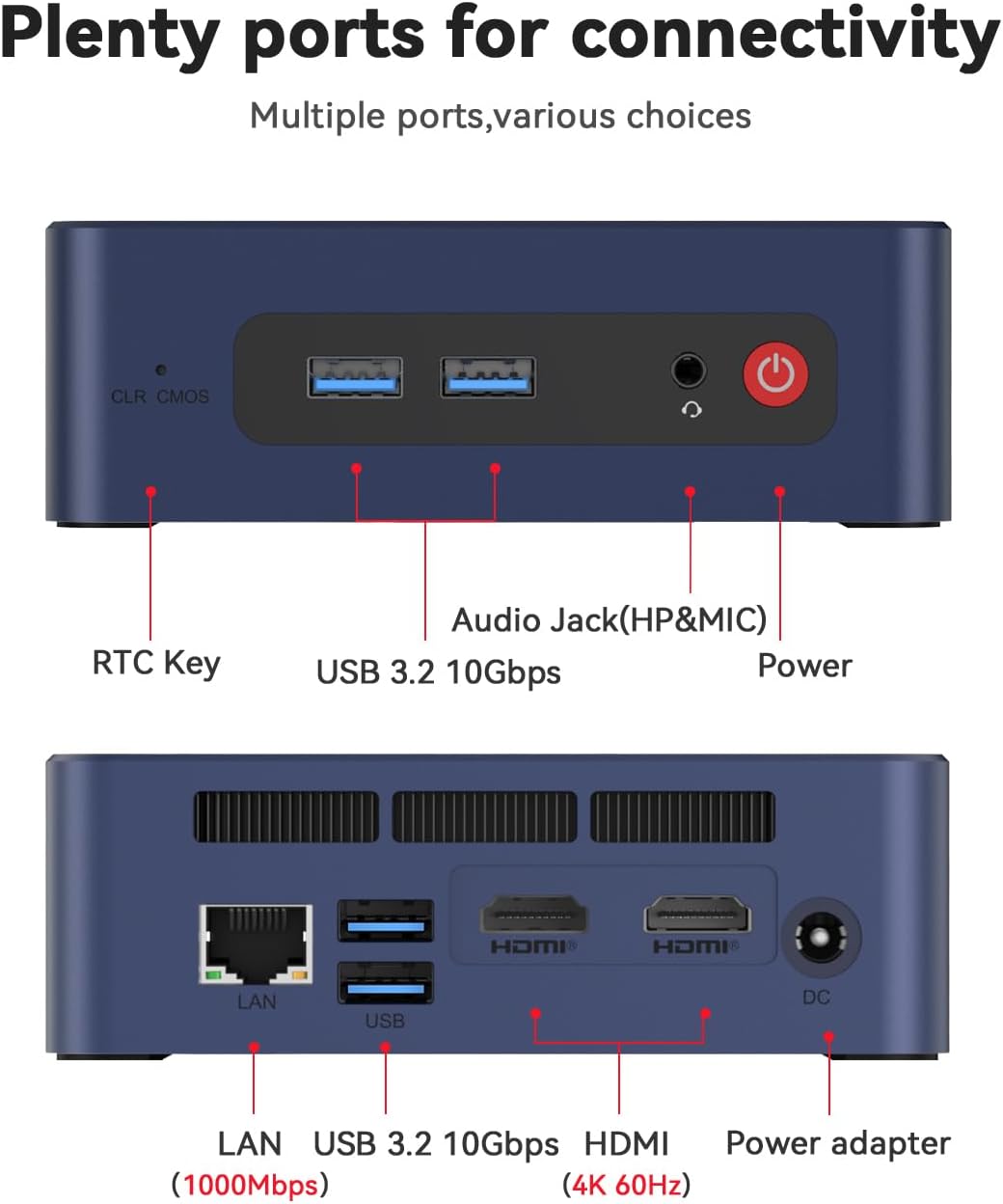 Beelink SER3 Mini PC with AMD Ryzen 3 3200U, 16GB DDR4 500GB NVMe M.2 SSD, Small PC Support Dual HDMI Output, WiFi5, BT5.0, 1000M LAN, W-11 Pro Mini Computer for Office/Entertaining