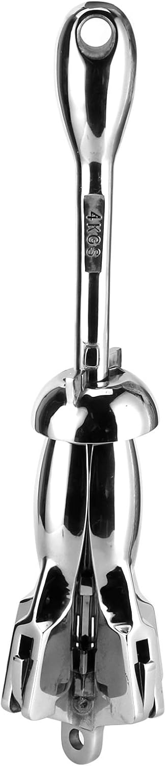 Kayak Anchor, Paddleboard Anchor 8.8lb Grapnels Hardware 316 Stainless Steel Boat Anchor Kit for Marine Yacht Fishing Boat