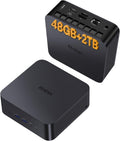 Reatan X7 Mini Gaming PC,AMD Ryzen 7 255(8C/16T, up to 4,9 GHz) Radeon 780M 48GB RAM DDR5 + 2TB SSD Up to 8K Quad-Screen Display Desktop Gaming Mini Computers OCulink WiFi 7 BT:5.4 Built-in Speaker