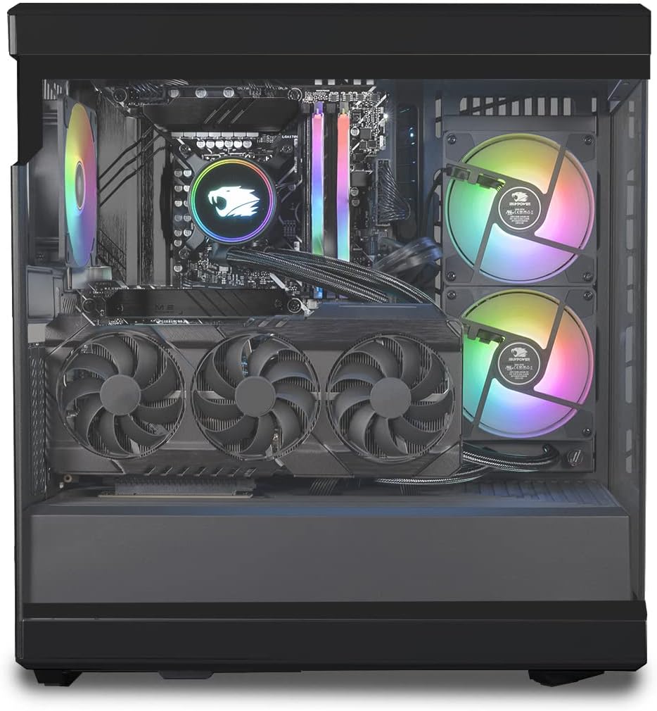 iBUYPOWER Y40 Black Gaming PC Computer Desktop Y40BA7N47TS01 (AMD Ryzen 7 7700X, RTX 4070 Ti Super 16GB, 32GB DDR5 5600 RGB (16x2), 2TB NVMe SSD, WiFi Ready, Windows 11 Home)