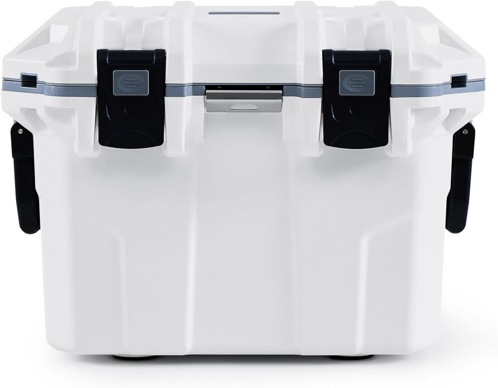 BluBox Hard Cooler Box, Heavy-Duty for Extended Outdoor Use, Camping, Fishing, White