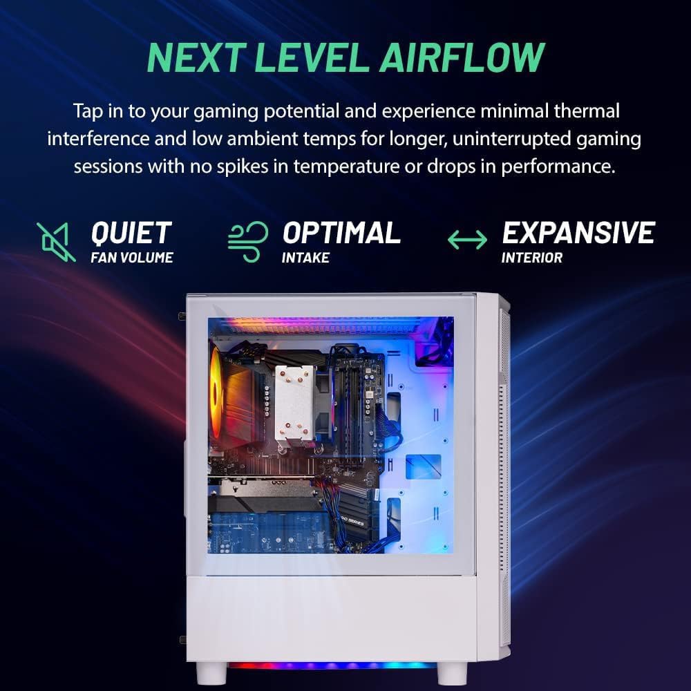 Skytech Gaming Archangel Gaming PC, AMD Ryzen 7 5700 3.7GHz, NVIDIA RTX 5060 Ti 8GB VRAM, 1TB NVMe SSD, 16GB DDR4 RAM 3200, 650W Gold PSU, WI-FI 5, Windows 11, Desktop