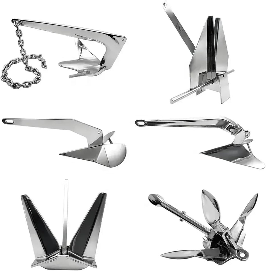 Folding Anchor, Custom Boat Anchors Stainless Steel Anchor Marine Grade Premium 316 5Kgs,for Small Boats Canoe Paddle Boards