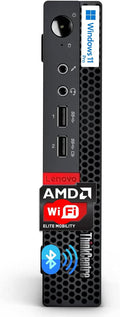 Lenovo ThinkCentre Micro Desktop, 8GB DDR4 RAM, 512GB SSD Drive, AMD Processor & Graphics, Dual-Display Support, Wi-Fi, Bluetooth, USB, RJ-45, Windows 11 Pro, Business-Grade, Home-Friendly