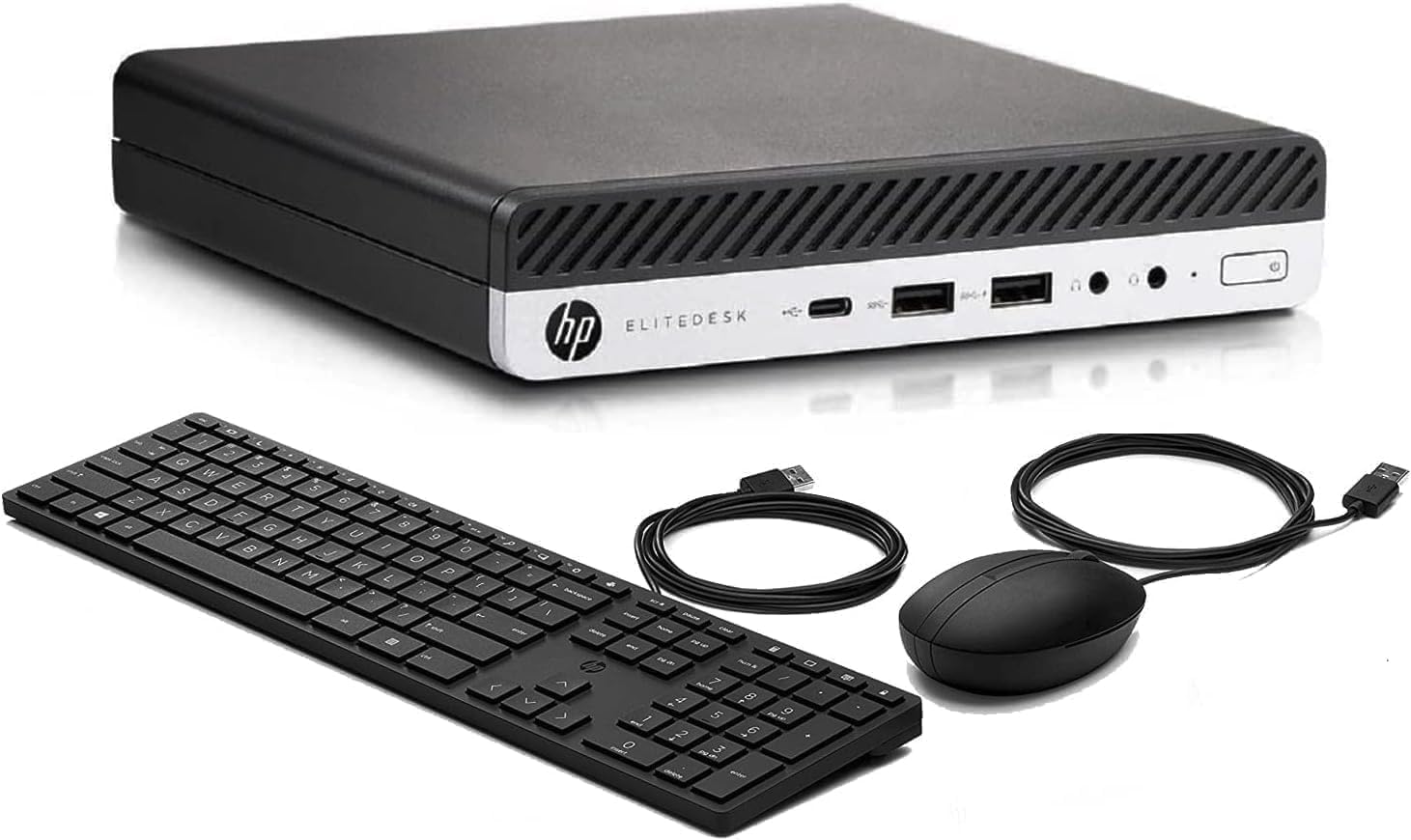 HP EliteDesk 800 G5 High-Performance Mini PC Desktop Computer, 9th Gen Core i5-9500T, 32GB DDR4 RAM, 1TB SSD, Keyboard & Mouse, 4K Support, WiFi, Bluetooth, Windows 11 Pro (Renewed)