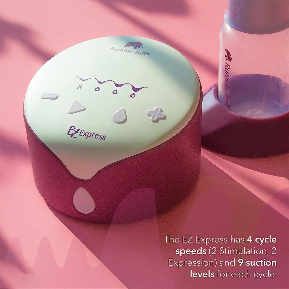 Rumble Tuff EZ Express Electric Breast Pump with Flo-1 Collection Kits and Cooler Bag
