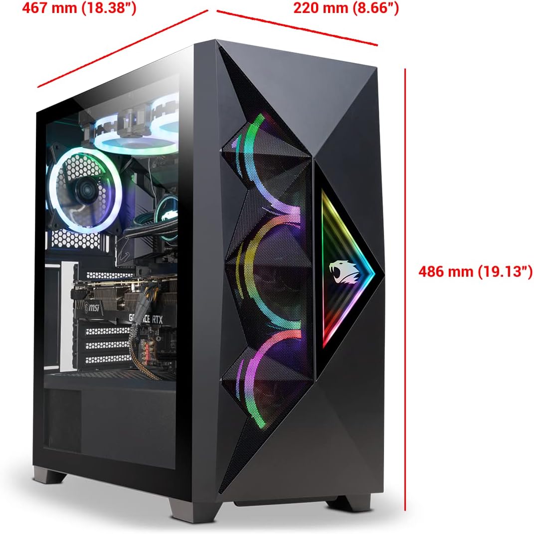 iBUYPOWER Pro Gaming PC Computer Desktop Stealth 263i (Intel i7-12700KF 3.6GHz, GeForce RTX 3070 Ti 8GB, 32GB DDR5 RAM, 1TB NVMe SSD + 1 TB HDD, WiFi Ready, Windows 11 Home)