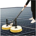 Cleaning Washing Brush,Double Head Automatic Solar Panel Cleaning Tool with 7.5m Pole Kit,Solar Cleaner Robot