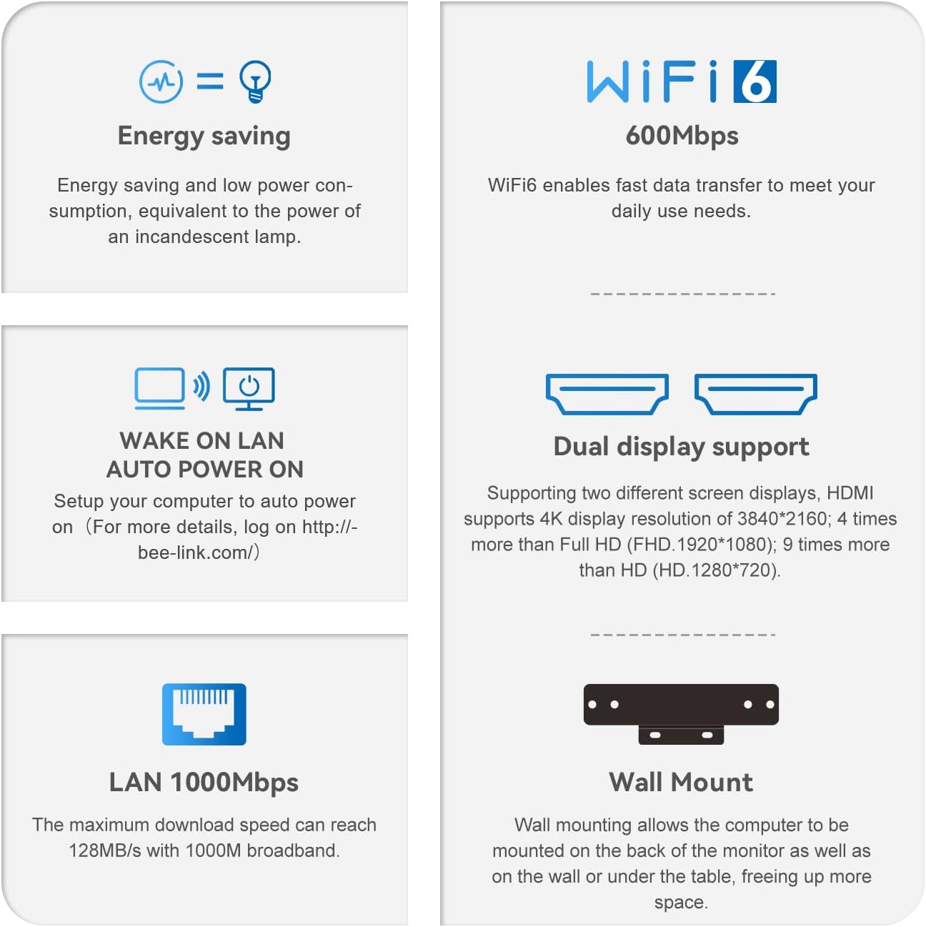 Beelink Mini PC, MINI S12 Pro Intel Twin Lake N100 (4C/4T), Mini Computer 12GB LPDDR5 RAM 500GB M.2 SATA SSD, Desktop PC Dual HDMI 4K UHD/2.5G Ethernet/WiFi6/BT5.2/W11 Home/HTPC