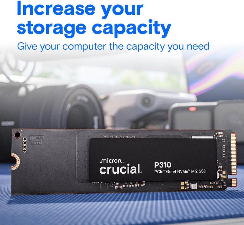 Crucial P310 500GB SSD, PCIe Gen4 NVMe M.2 2280, Up to 6,600MB/s, for Laptop, Desktop (PC), & Handheld Gaming Consoles, Includes Acronis Data Recovery Software, Solid State Drive - CT500P310SSD801