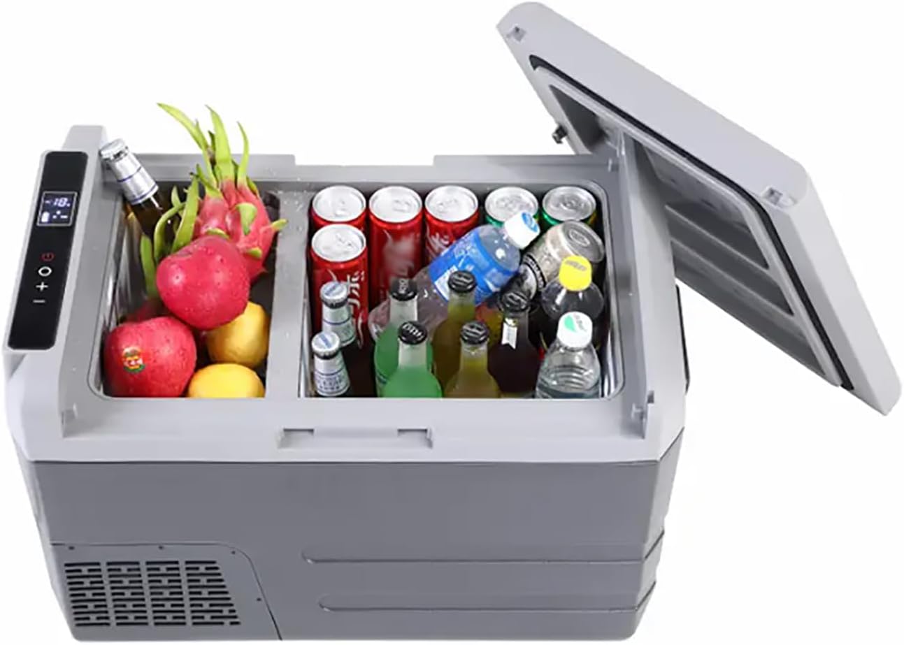 Car Refrigerator, Portable Car Freezer, 36 Liter Capacity, Fast Cooling 12V Car Fridge Freezer, Cool Down To About 20°C, Simple Control Panel and Space-Saving, Easy To Carry, For Dorm, Office