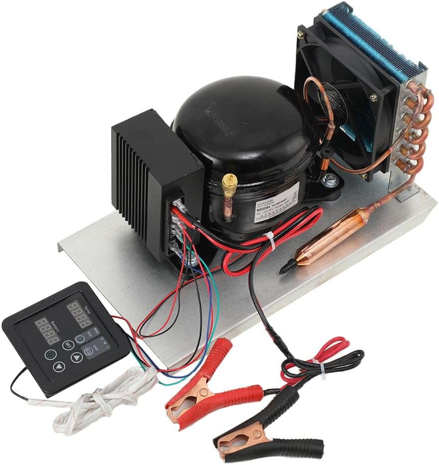 12V-24V DC Car Refrigeration Air Compressor Fridge Freezer Natural Cooling/Air-cooled BD25HC With Temperature Controller