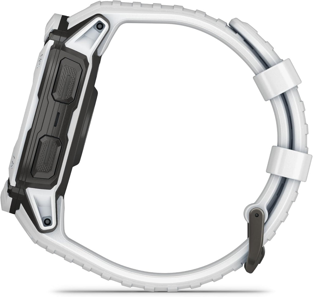 Garmin Instinct 2X Solar, Rugged GPS Smartwatch, Built-in Flashlight, Solar Charging Capability, Multi-Band GNSS, Whitestone (Renewed)