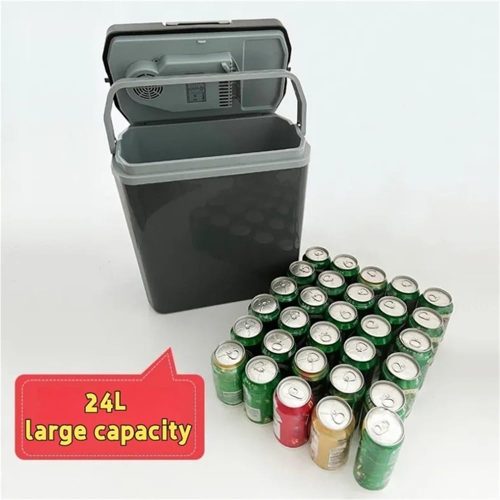 Electric Cooler & Warmer with Handle, 26Quart(24 L) Portable Thermoelectric Fridge, 12V car Cooler 12V DC & 110 AC for Camping, Travel & Picnics