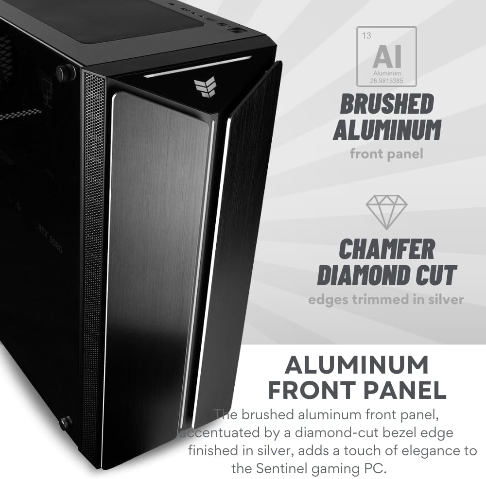 Mantis V2 Non-RGB RTX 5080 16GB, 20-Core Ultra 7 265KF CPU, 64GB DDR5 RAM, 2TB Crucial P510 Gen5 NVMe SSD, Gaming Desktop PC w/Windows 11 Pro, 3-Year Warranty, Keyboard+Mouse, Internal Wi-Fi 6E