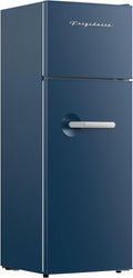 Frigidaire Retro Apartment Size Refrigerator with Top Freezer - 2 Door Fridge with 7.5 Cu Ft of Storage Capacity, Adjustable Spill-Proof Shelves, Door & Crisper Bins, Azure