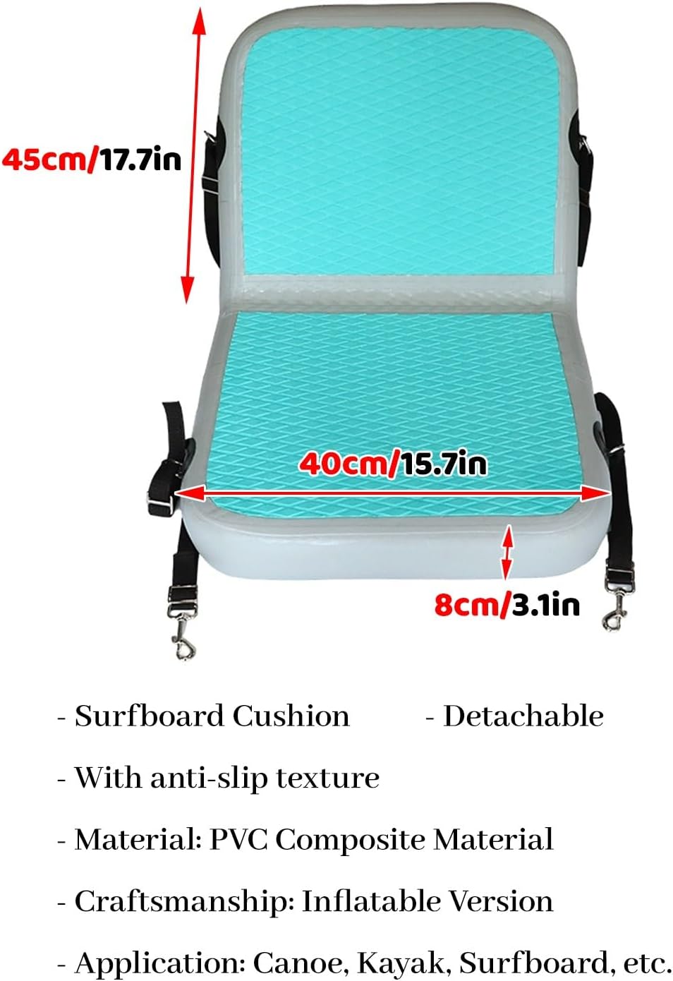 Extra Wide Inflatable Paddle Boards Seat for Adults Kids, Universal Sup-Kayak Detachable Seats Replacement, Rowboats Bote Sup Accessories(Style-B)