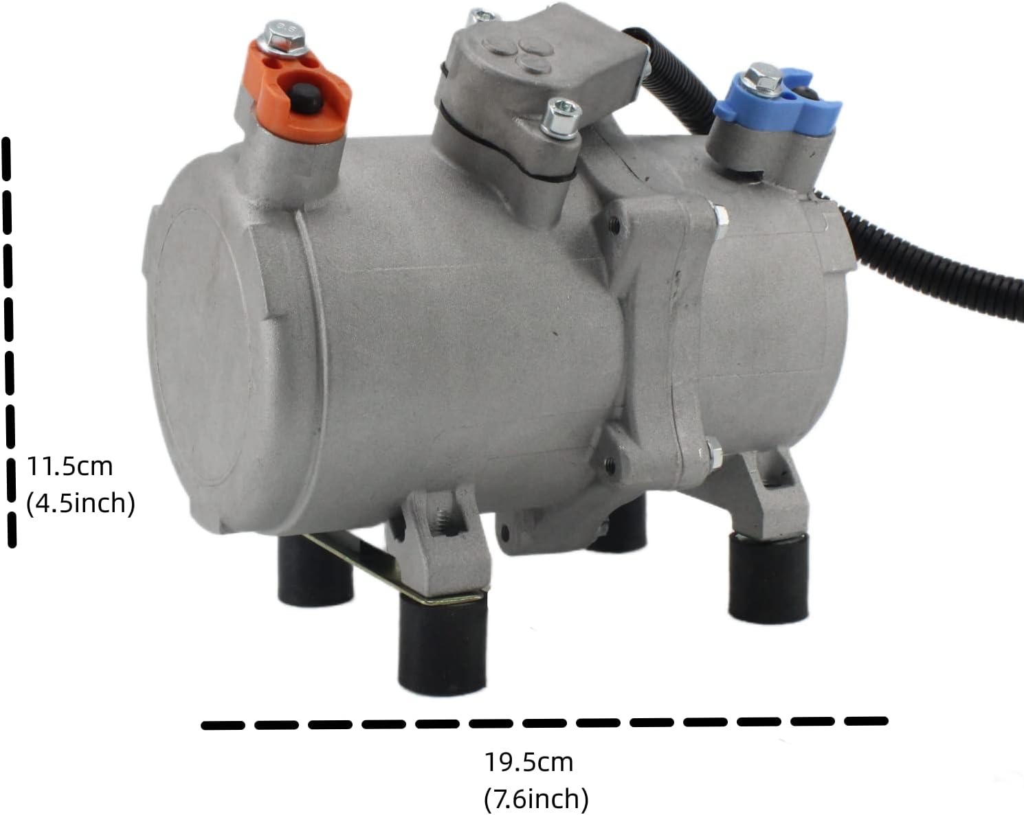 Automotive Air Conditioning Electric Compressor, 12V Air Conditioner Compressor Retrofitted with Fuel Free Electric New Energy Compressor (12V)