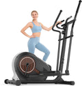 Elliptical Exercise Machine, Elliptical Machine for Home with Ultra-Smooth Magnetic Resistance,Elliptical Trainer with 14 Levels, 15.5'-18' Stride 500lb Loading, Home Gym Equipment 95% Pre-Assembled