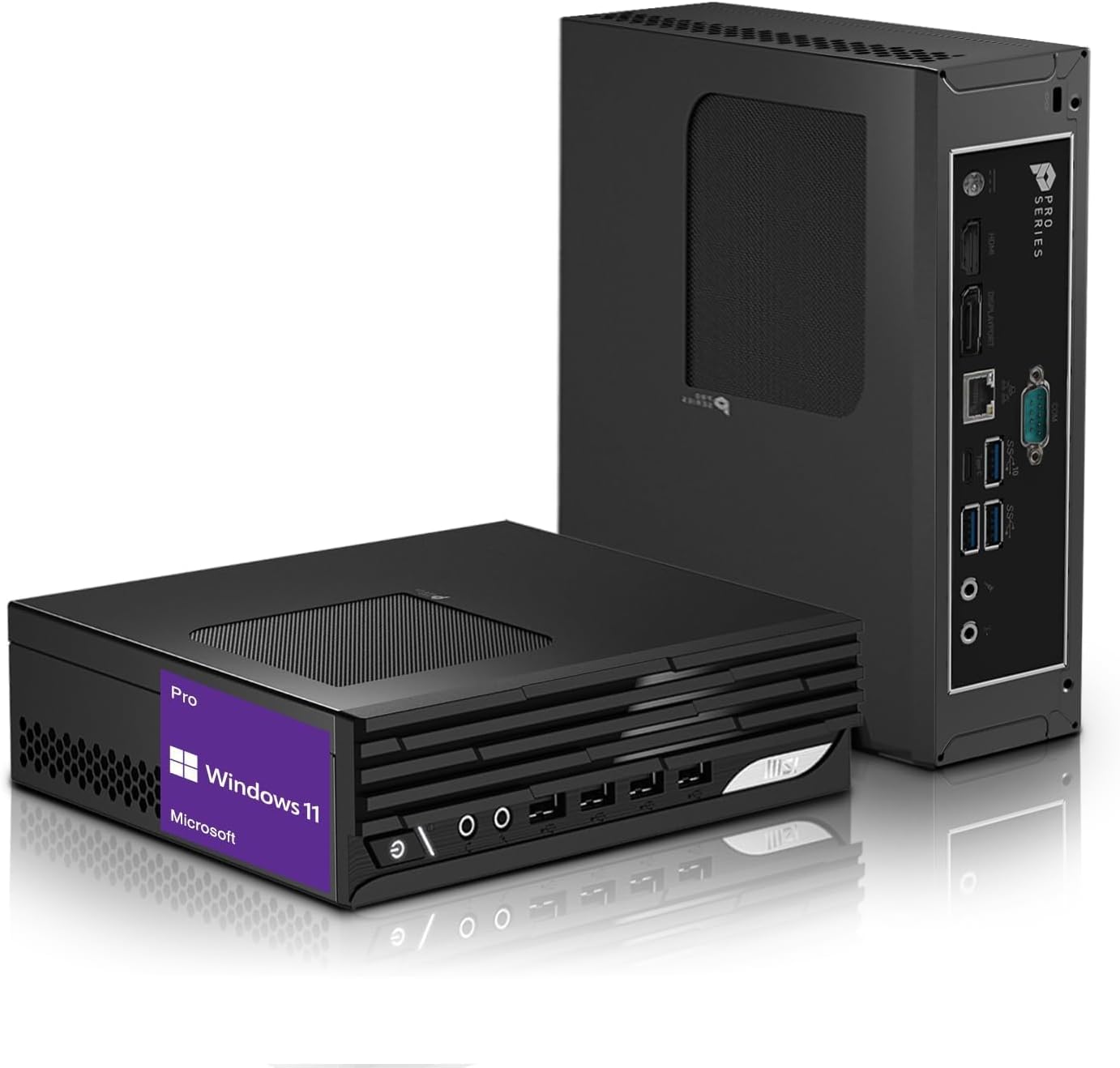 msi PRO DP21 Mini Desktop Computer | 13th Gen Intel 4-Core Processor | 8GB RAM | 512GB SSD | 2-Monitor Support 4K | HDMI | RJ-45 | Wi-Fi | Wired Keyboard & Mouse | Windows 11 Pro | Black