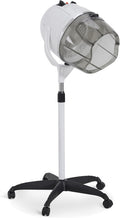 BarberPub 1000W Hooded Hair Bonnet Dryer with Stand, Height Adjustable Floor Standing Rolling Base, Beauty Salon Equipment with 360° Rotation VHD08 (White)
