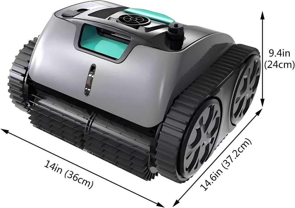 Pool Vacuum Robot with Wall Climbing, Lightweight Cordless Robotic Pool Cleaner, Pool Robot Vacuum for Inground Pools, Smart Auto Clean