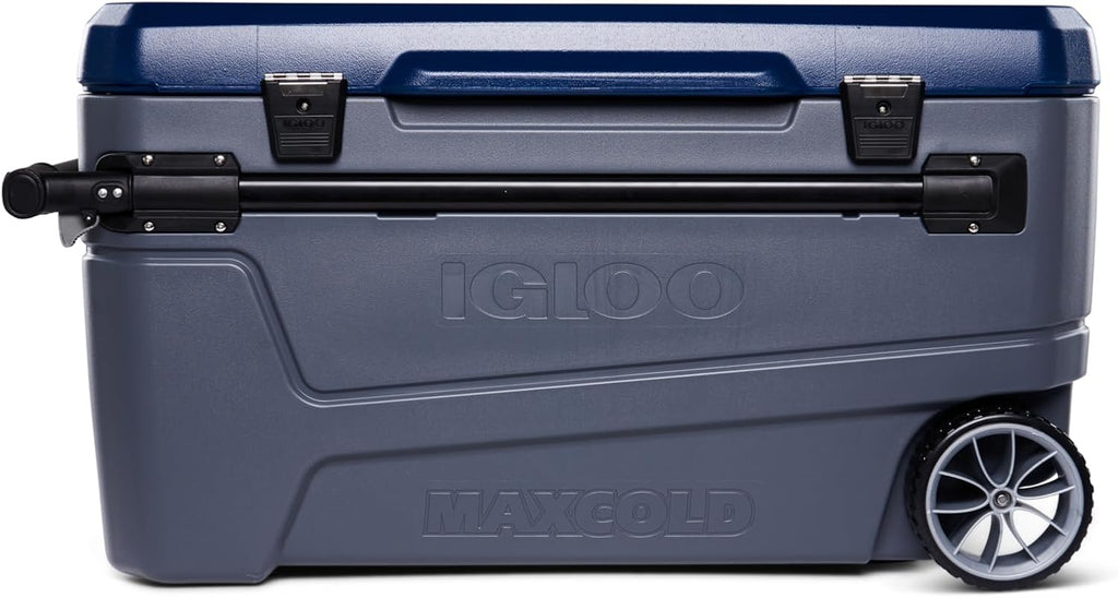 Igloo Maxcold Glide 110Qt Wheeled Cooler | Insulated Hard Shell Ice Chest