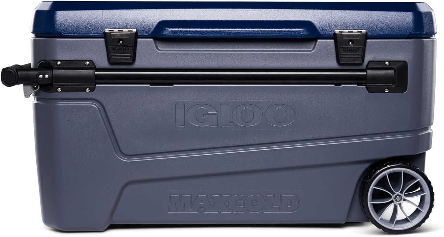 Igloo Maxcold Glide 110Qt Wheeled Cooler | Insulated Hard Shell Ice Chest