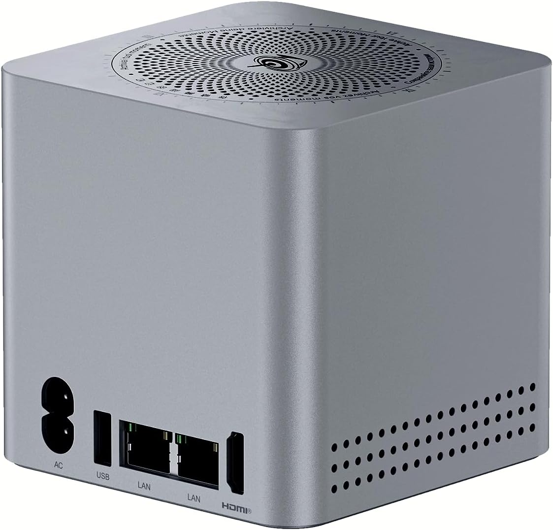 Beelink Mini PC, ME Mini N95, Desktop Computers 12G LPDDR5/64G EMMC, 6 x M.2 SSD Slots, Dual 2.5G LAN/WiFi6/BT5.2 for Office/HTPC/NAS Storage/Home Theater/Data Center/W11 Home