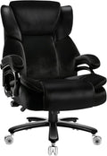 Indulgear 500lbs Fabric Big and Tall Office Chair,500lbs Heavy Duty Office Chair for Heavy People, High Back Executive Computer Chair with Adjustable Lumbar Support, Dual Rubber Wheel