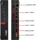 Lenovo ThinkCentre M910Q Tiny Desktop Computer, Intel Core i7-6700T up to 3.6GHz, 32GB DDR4, 1TB SSD, 4K 3-Monitor Support DisplayPort, HDMI, USB Wi-Fi, Bluetooth - Windows 11 Pro (Renewed)