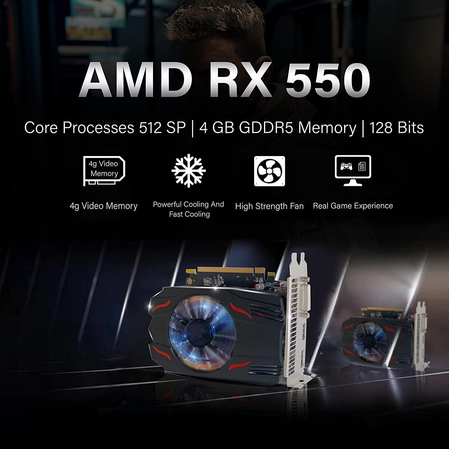 HP RGB Gaming Desktop PC, AMD A10 Pro 3.5GHz up to 3.8GHz, 16GB DDR4, 256G SSD + 3TB, Radeon RX 550 4G GDDR5, 600M WiFi & Bluetooth 5.0, RGB Keyboard & Mouse, Windows 11 (Renewed)