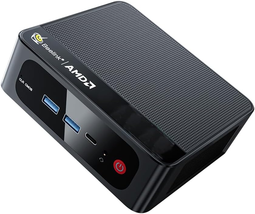 Beelink SER5 PRO Mini Desktop PC with AMD Ryzen 5 5625U 6C/12T, 16GB DDR4 480G NVMe M.2 SSD, Dual Display Output, WiFi 6, 2.5G LAN BT 5.2 W-11 PRO Mini Computer