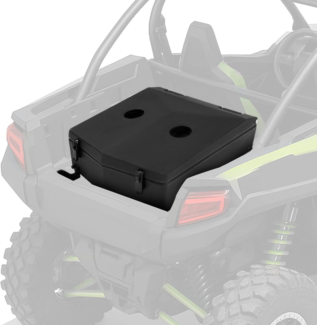 Insulated Cooler Trunk Storage Box Compatible with 2020+ Kawasaki Teryx KRX 1000 30 Liter Capacity Two Built-in Cup Holders Plastic+Steel