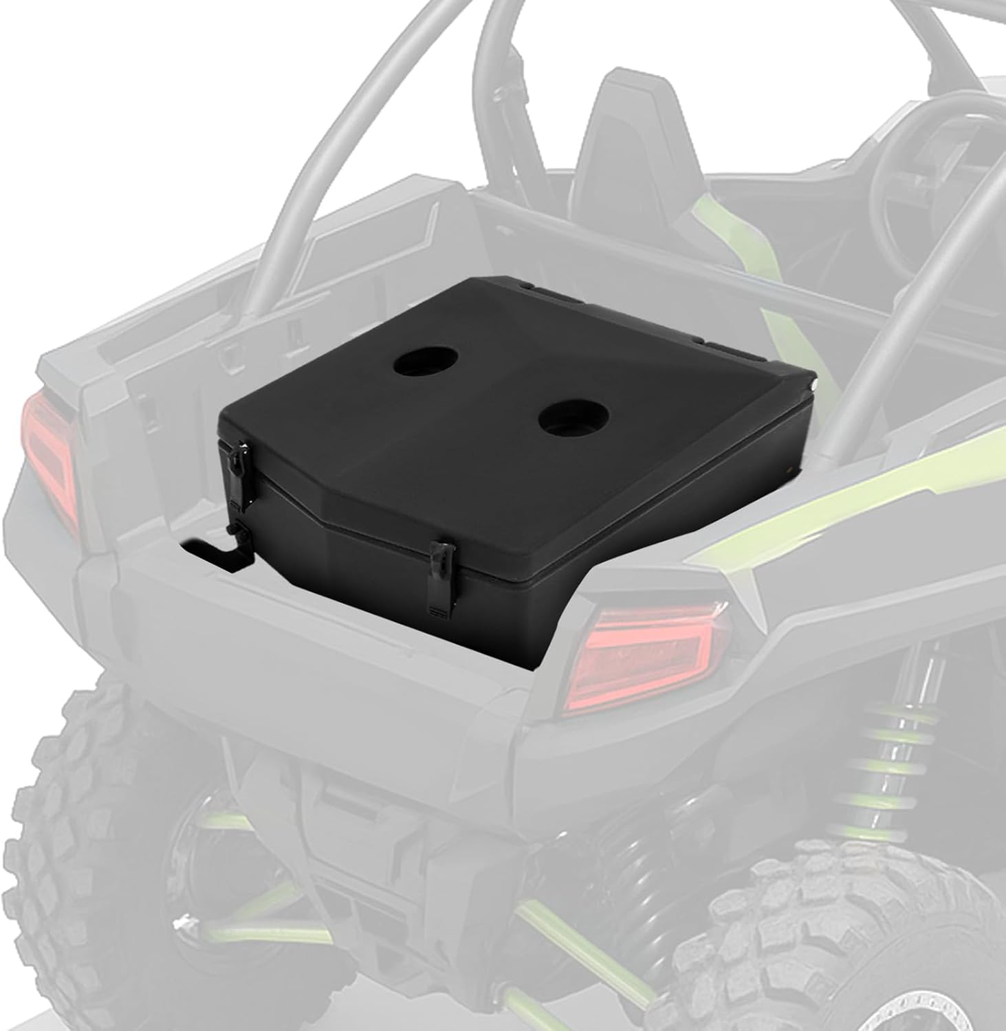 Insulated Cooler Trunk Storage Box Compatible with 2020+ Kawasaki Teryx KRX 1000 30 Liter Capacity Two Built-in Cup Holders Plastic+Steel