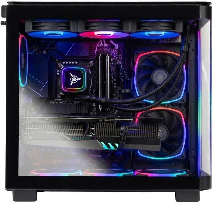 Skytech Gaming King 95 Gaming PC, AMD Ryzen 7 9800X3D 4.7GHz, NVIDIA RTX 5070 Ti 16GB VRAM, 1TB Gen4 NVMe SSD, 24GB DDR5 RAM 6000, 850W Gold ATX 3 PSU, 360 ARGB AIO, WI-FI 5, Windows 11, Desktop