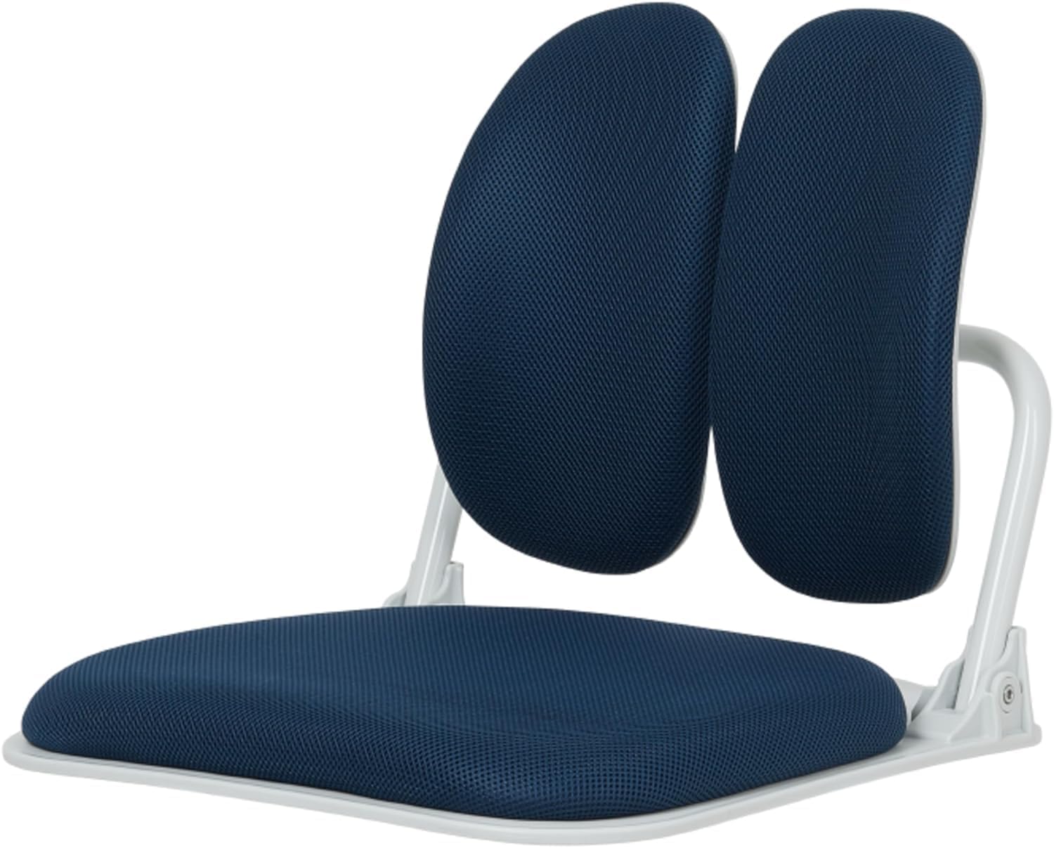 【Premium Dual-Backrests】 Made in Korea Ergonomic Floor Chair with Back Support - Meditation Chair, Floor Gaming Chair, Reading Chair, Floor Chairs for Adults, Foldable Chair (Blue)