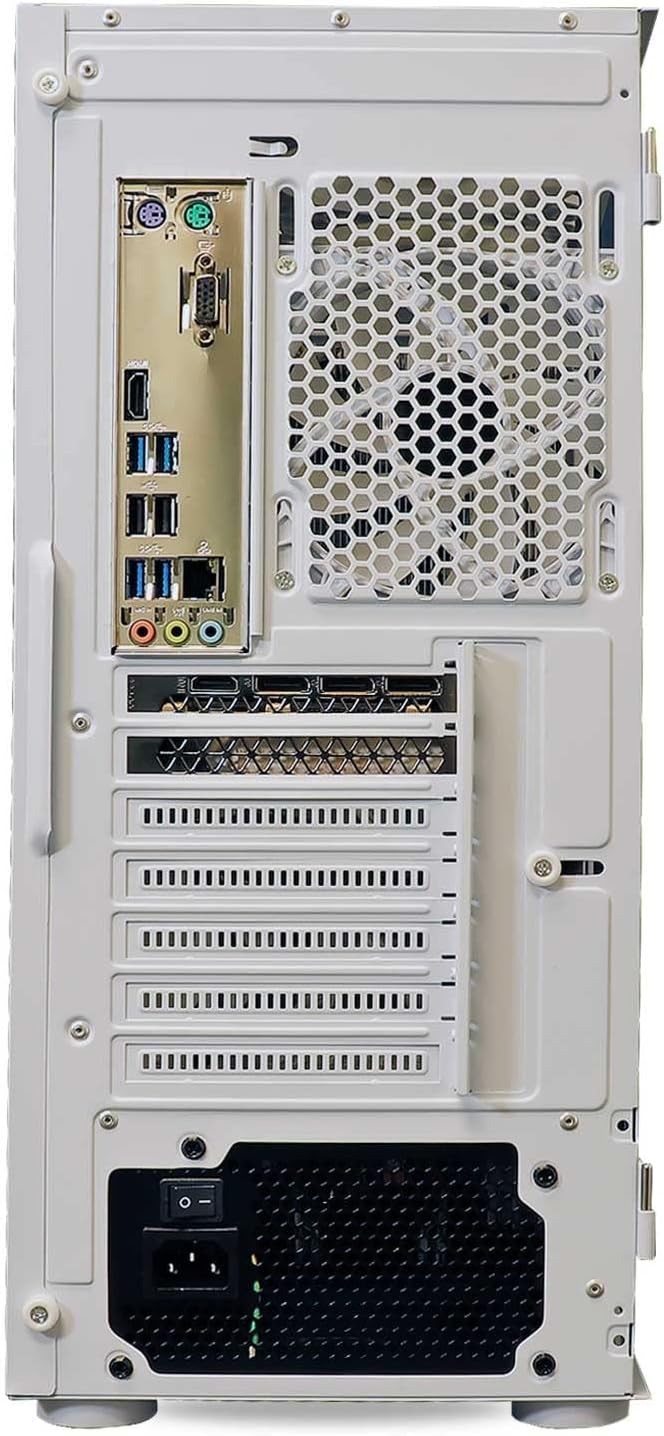 ViprTech Ghost 3.0 Liquid-Cooled PC - AMD Ryzen 7 (4.4Ghz Turbo), RTX 4060 8GB, 16GB DDR4 RAM, 1TB SSD, VR-Ready, Streaming, WiFi BT, RGB, Win 11, Warranty, Gaming Desktop Computer, White