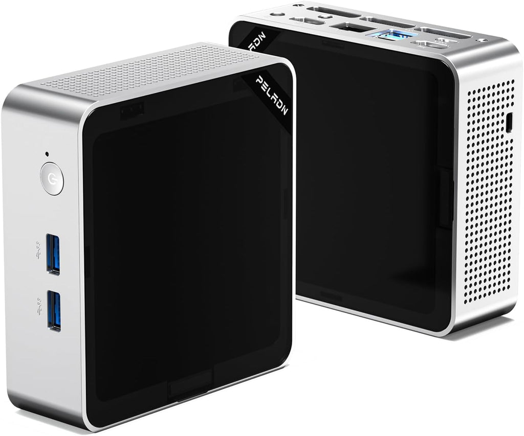 PELADN WO5 Mini PC 4300U, 8GB DDR4 RAM 256GB SSD, Ryzen 4300U Desktop Mini Computers with Dual HDMI, Type-C, USB3.2, RJ45 LAN, WiFi6, BT5.3