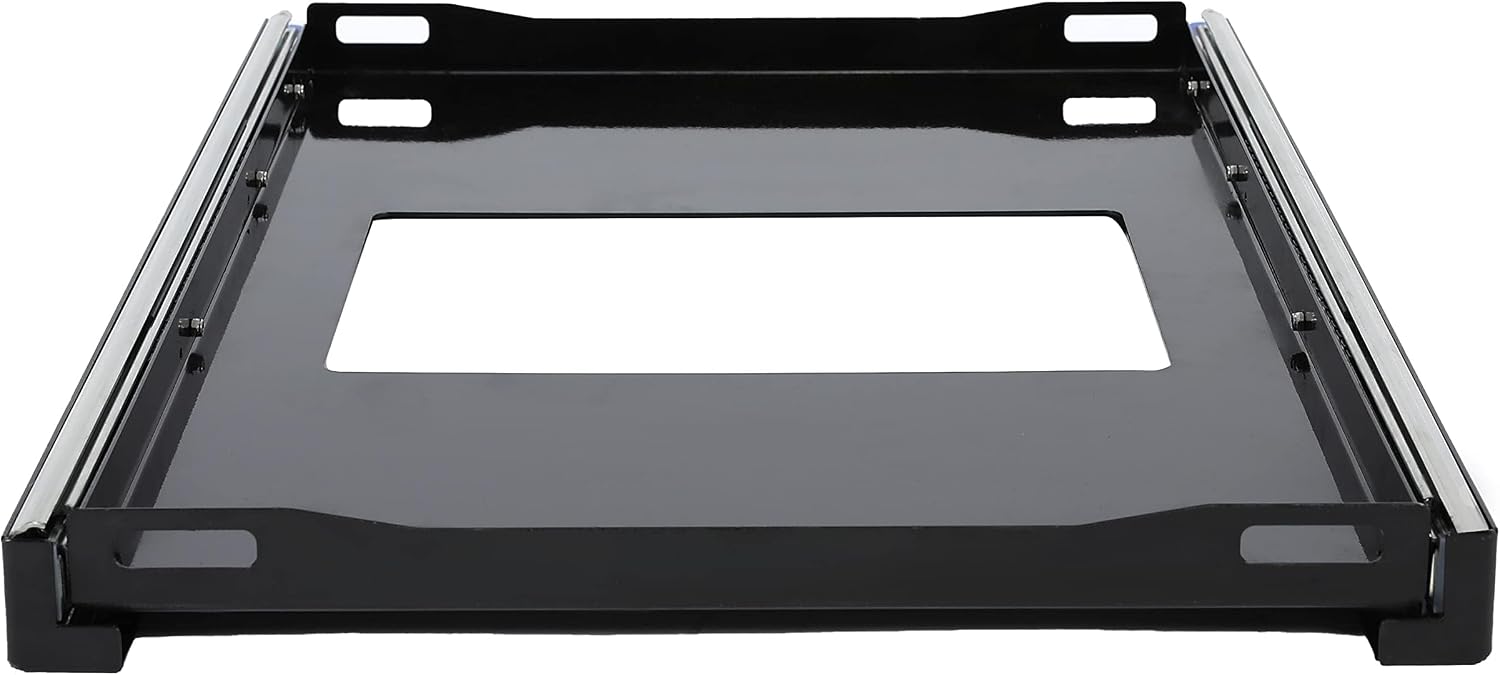 HECASA Fridge Slide Inner 29.3 x 18.7 In Portable Rail Draw Tray Slider For RV Pickup SUV Van Trailer Refrigerator Freezer Cooler Slide Out Powder Coated Steel