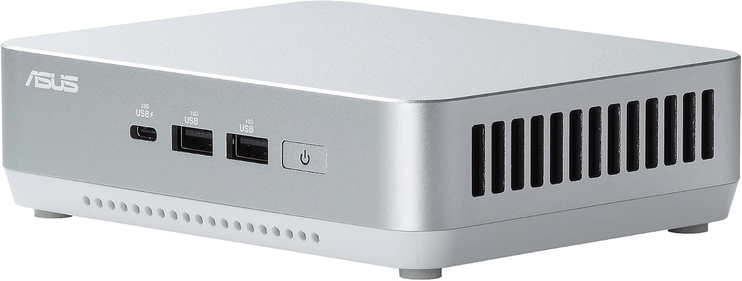 ASUS NUC 14 Pro+ Full System Mini PC with Intel 14th Gen Core Ultra 9 185H, 32GB DDR5 RAM, 1TB PCIe G4x4 NVMe SSD, Thunderbolt 4, Win 11 Home, Silver Aluminum Chassis, VESA Mount Included