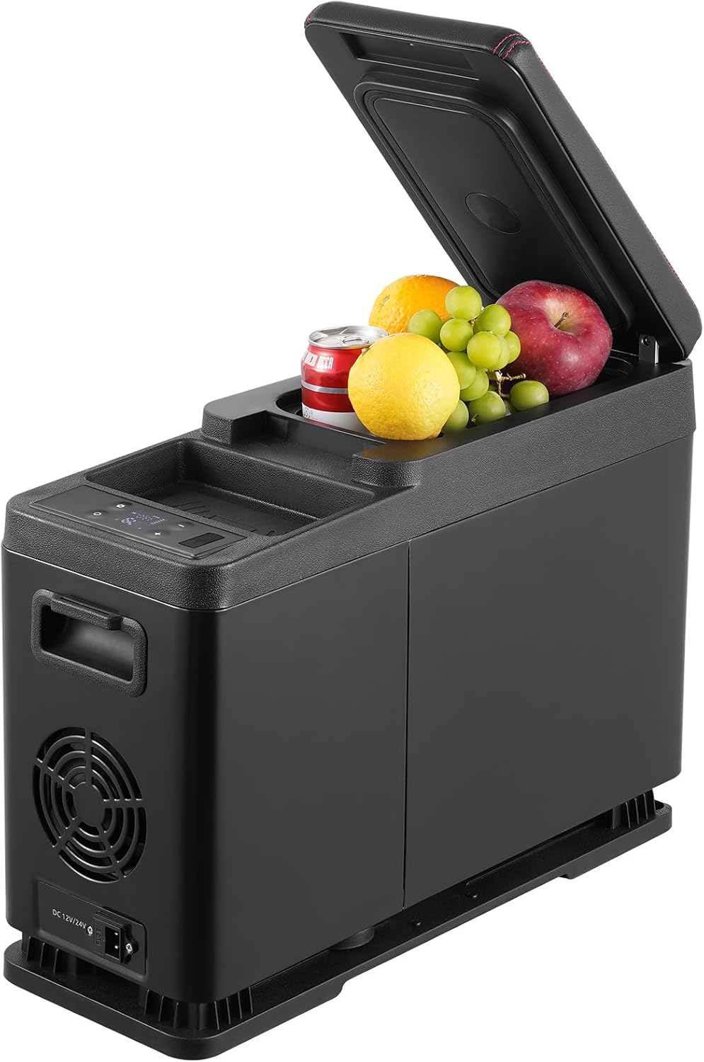 VEVOR Car Refrigerator, 12 Volt Car Armrest Refrigerator Fridge, 8 L Single Zone Portable Freezer, -4℉-68℉ Adjustable Range, 12/24V DC and 100-240V AC Compressor Cooler for Outdoor, Camping